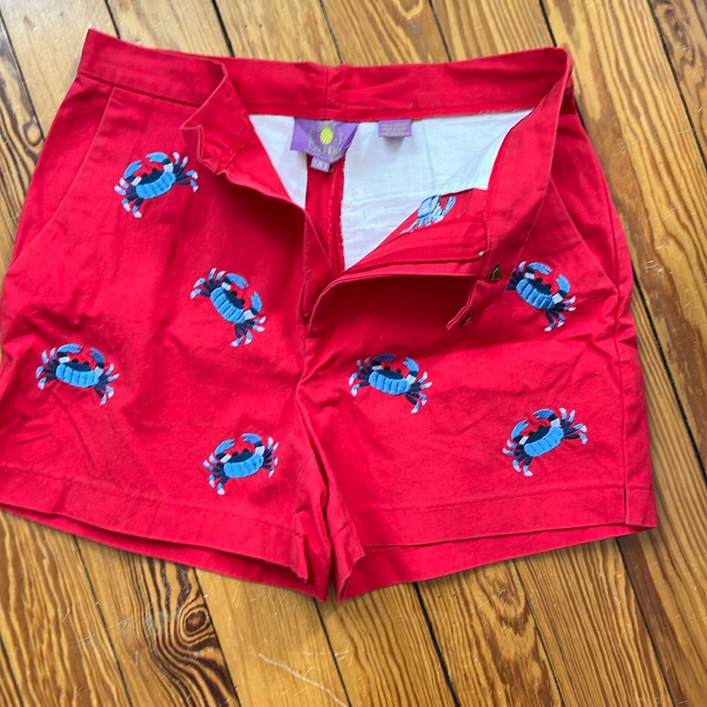 CJ Laing vintage embroidered crab shorts. Adorable. Size 4